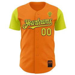Bay Custom Jersey Authentieke Bad Neon Revzzz Oranje Idee Baseball 3D Geel-Zwart Bay Custom Jersey Authentieke Bad Neon Revzzz Oranje Idee Baseball 3D Geel-Zwart