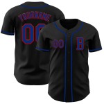 Zwart op maat gemaakt authentiek honkbal Royal-Red-shirt Zwart op maat gemaakt authentiek honkbal Royal-Red-shirt