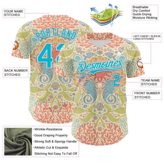 3D Lakes Custom Emi Baseball Seahorse Blauw-Wit Symphony Bee Jersey Crème Authentiek 3D Lakes Custom Emi Baseball Seahorse Blauw-Wit Symphony Bee Jersey Crème Authentiek