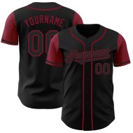 Crimson Baseball Black Tone Jersey Twee authentieke aangepaste Crimson Baseball Black Tone Jersey Twee authentieke aangepaste