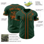 Oranje Custom Authentic Green Baseball Jersey Oranje Custom Authentic Green Baseball Jersey