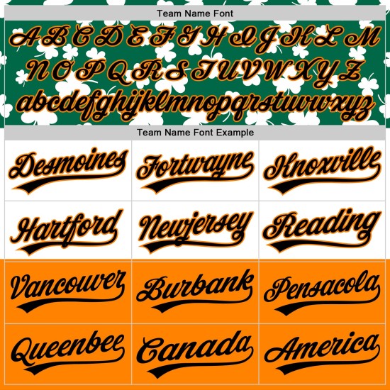 St. Shamrock Jersey Authentieke 3D Dag Honkbal Oranje Patrick's Groen Aangepast Kelly Zwart-Bay St. Shamrock Jersey Authentieke 3D Dag Honkbal Oranje Patrick's Groen Aangepast Kelly Zwart-Bay