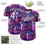 Plant Jersey Hawaii Tropisch Paars Custom 3D Baseball Authentiek Wit-Zwart Plant Jersey Hawaii Tropisch Paars Custom 3D Baseball Authentiek Wit-Zwart