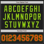 Zwart Groen Custom Authentic Jersey Oranje-Neon Twee Honkbaltonen Zwart Groen Custom Authentic Jersey Oranje-Neon Twee Honkbaltonen