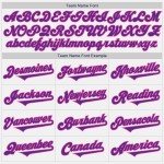 Witte toon paars-roze twee honkbal authentieke trui op maat Witte toon paars-roze twee honkbal authentieke trui op maat