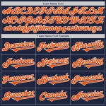 Tone Jersey Navy Two Orange-White Authentic Custom Baseball Tone Jersey Navy Two Orange-White Authentic Custom Baseball