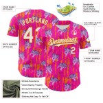 Deep Tiger 3D Oranje Honkbal Tropisch Wit-Bay Aangepast Dier Roze Hawaii Jersey Authentiek Deep Tiger 3D Oranje Honkbal Tropisch Wit-Bay Aangepast Dier Roze Hawaii Jersey Authentiek