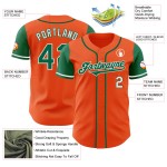 Kelly Tone Baseball Oranje Groen-Wit Jersey Authentieke Twee Aangepaste Kelly Tone Baseball Oranje Groen-Wit Jersey Authentieke Twee Aangepaste