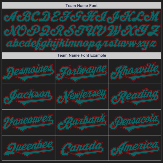 Jersey Authentic Custom Tone Two Teal-Red Baseball Black Jersey Authentic Custom Tone Two Teal-Red Baseball Black