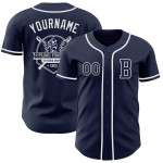Jersey Baseball Navy Custom Wit Authentiek Jersey Baseball Navy Custom Wit Authentiek
