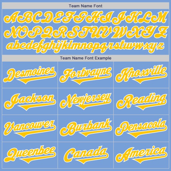 Baseball Blue Tone Authentiek Lichtgeel-Wit Jersey Twee Aangepaste Baseball Blue Tone Authentiek Lichtgeel-Wit Jersey Twee Aangepaste