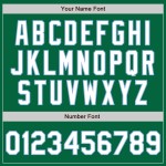 Wit-licht authentiek shirt met twee Kelly Green aangepaste honkbalblauwe tinten Wit-licht authentiek shirt met twee Kelly Green aangepaste honkbalblauwe tinten