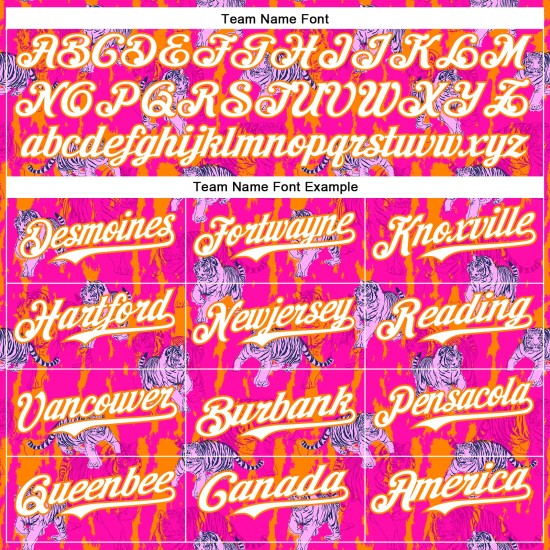 Deep Tiger 3D Oranje Honkbal Tropisch Wit-Bay Aangepast Dier Roze Hawaii Jersey Authentiek Deep Tiger 3D Oranje Honkbal Tropisch Wit-Bay Aangepast Dier Roze Hawaii Jersey Authentiek