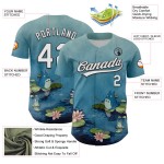 Jersey Baseball The Syntetyc Pond Shadow Custom Fishing Authentic Wit-Zwart 3D In Blauw Jersey Baseball The Syntetyc Pond Shadow Custom Fishing Authentic Wit-Zwart 3D In Blauw