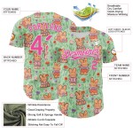 Honkbal Groen Roze-Wit Authentiek Jersey Aangepaste Lente Emi Bee 3D Konijntjes Honkbal Groen Roze-Wit Authentiek Jersey Aangepaste Lente Emi Bee 3D Konijntjes