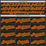 Zwart Groen Custom Authentic Jersey Oranje-Neon Twee Honkbaltonen Zwart Groen Custom Authentic Jersey Oranje-Neon Twee Honkbaltonen