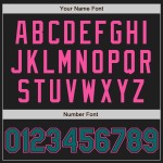 Twee op maat gemaakte authentieke honkbalshirts in zwart-blauwgroen-roze Twee op maat gemaakte authentieke honkbalshirts in zwart-blauwgroen-roze