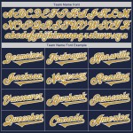Marineblauwe Jersey Tone Authentic Two Baseball Custom Oud Goud-Wit Marineblauwe Jersey Tone Authentic Two Baseball Custom Oud Goud-Wit