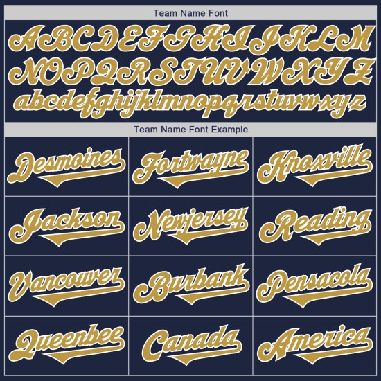 Marineblauwe Jersey Tone Authentic Two Baseball Custom Oud Goud-Wit Marineblauwe Jersey Tone Authentic Two Baseball Custom Oud Goud-Wit