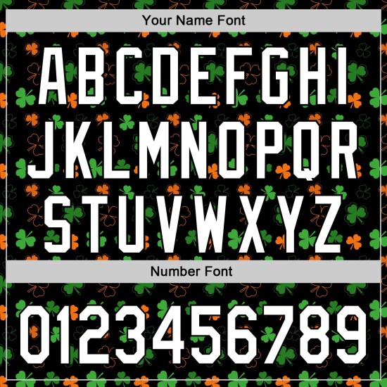 Baseball Zwart Groen-Bay Day Oranje 3D Authentiek Shamrock Jersey St. Custom Patrick's Baseball Zwart Groen-Bay Day Oranje 3D Authentiek Shamrock Jersey St. Custom Patrick's
