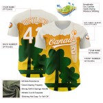 Oranje-Groen Bier 3D Shamrock Wit Baseball Jersey Bay Patrick's Authentic Day Custom St. Oranje-Groen Bier 3D Shamrock Wit Baseball Jersey Bay Patrick's Authentic Day Custom St.