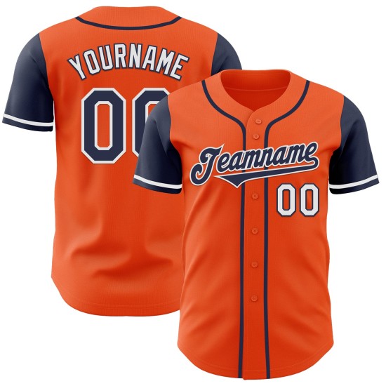 Tone Orange Authentieke Custom Baseball Two Navy-Wit Jersey Tone Orange Authentieke Custom Baseball Two Navy-Wit Jersey