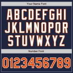 Tone Jersey Navy Two Orange-White Authentic Custom Baseball Tone Jersey Navy Two Orange-White Authentic Custom Baseball