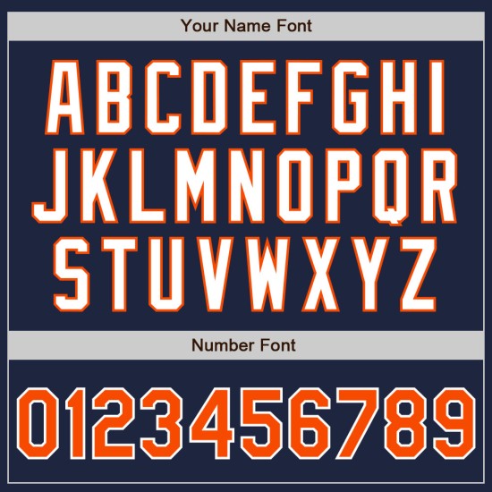 Tone Jersey Navy Two Orange-White Authentic Custom Baseball Tone Jersey Navy Two Orange-White Authentic Custom Baseball