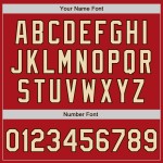 Crèmebruin op maat gemaakt shirt, authentieke honkbalkleur, rood, twee Crèmebruin op maat gemaakt shirt, authentieke honkbalkleur, rood, twee