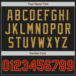 Goud Jersey Zwart Rood-Oude Baseball Tone Custom Twee Authentieke