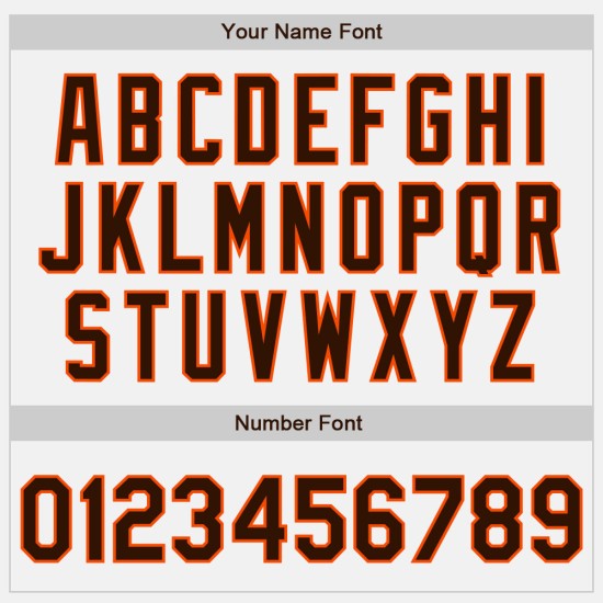 Aangepaste honkbalshirt in wit, authentiek bruin-oranje, twee kleuren Aangepaste honkbalshirt in wit, authentiek bruin-oranje, twee kleuren