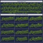 Marineblauw Neon Baseball Authentic Two Tone Groen Jersey Aangepast Marineblauw Neon Baseball Authentic Two Tone Groen Jersey Aangepast