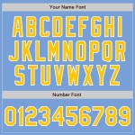 Baseball Blue Tone Authentiek Lichtgeel-Wit Jersey Twee Aangepaste Baseball Blue Tone Authentiek Lichtgeel-Wit Jersey Twee Aangepaste