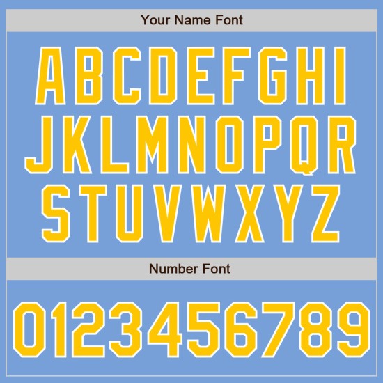 Baseball Blue Tone Authentiek Lichtgeel-Wit Jersey Twee Aangepaste Baseball Blue Tone Authentiek Lichtgeel-Wit Jersey Twee Aangepaste