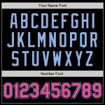 Zwart Jersey Roze-Licht Honkbal Authentic Custom Blue Zwart Jersey Roze-Licht Honkbal Authentic Custom Blue