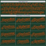 Honkbal Groen Oranje Authentieke Tweekleurige Jersey Aangepast Honkbal Groen Oranje Authentieke Tweekleurige Jersey Aangepast