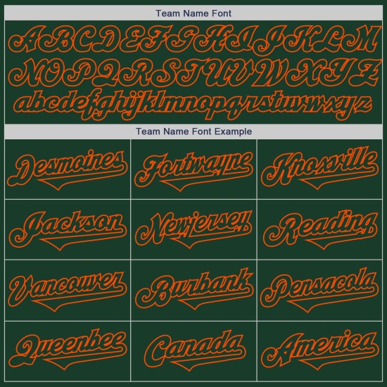 Honkbal Groen Oranje Authentieke Tweekleurige Jersey Aangepast Honkbal Groen Oranje Authentieke Tweekleurige Jersey Aangepast