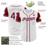 Jersey Tone Custom Crimson-Gray Baseball White Authentic Two Jersey Tone Custom Crimson-Gray Baseball White Authentic Two