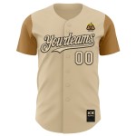 Holyshit Custom City Cream Revzzz Goud-Zwart Jersey 3D Oud Authentiek Honkbal Holyshit Custom City Cream Revzzz Goud-Zwart Jersey 3D Oud Authentiek Honkbal