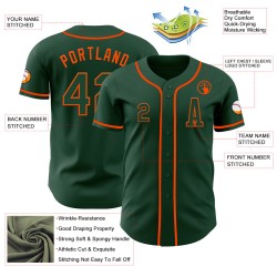 Oranje Custom Authentic Green Baseball Jersey Oranje Custom Authentic Green Baseball Jersey