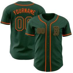Oranje Custom Authentic Green Baseball Jersey Oranje Custom Authentic Green Baseball Jersey
