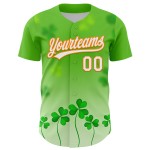 Jersey Day Baseball Shamrock Custom Orange Patrick's St. 3D Authentiek Groen Wit-Bay Jersey Day Baseball Shamrock Custom Orange Patrick's St. 3D Authentiek Groen Wit-Bay