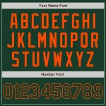 Honkbal Groen Oranje Authentieke Tweekleurige Jersey Aangepast Honkbal Groen Oranje Authentieke Tweekleurige Jersey Aangepast