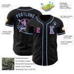 Zwart Jersey Roze-Licht Honkbal Authentic Custom Blue Zwart Jersey Roze-Licht Honkbal Authentic Custom Blue
