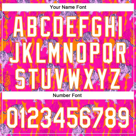 Deep Tiger 3D Oranje Honkbal Tropisch Wit-Bay Aangepast Dier Roze Hawaii Jersey Authentiek Deep Tiger 3D Oranje Honkbal Tropisch Wit-Bay Aangepast Dier Roze Hawaii Jersey Authentiek