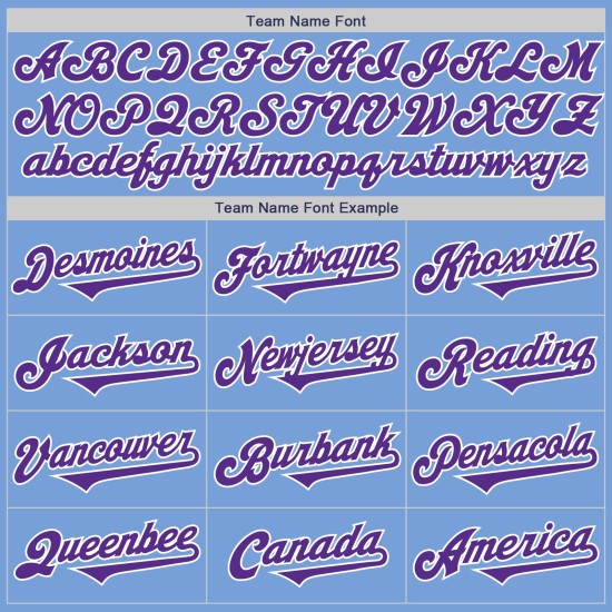Baseball Blue Two Custom Tone Authentic Lichtpaars-Wit Jersey Baseball Blue Two Custom Tone Authentic Lichtpaars-Wit Jersey
