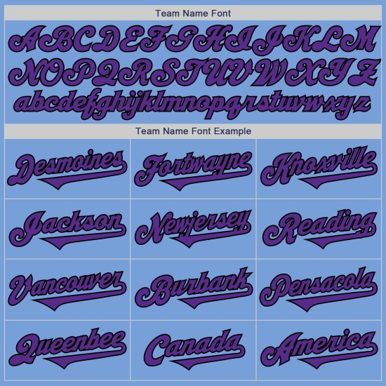 Paars-zwart shirt op maat gemaakt Two Light Authentic Baseball Blue Paars-zwart shirt op maat gemaakt Two Light Authentic Baseball Blue