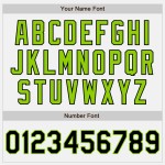 Jersey Baseball Tone Groen Twee Wit Aangepast Authentiek Zwart-Neon Jersey Baseball Tone Groen Twee Wit Aangepast Authentiek Zwart-Neon