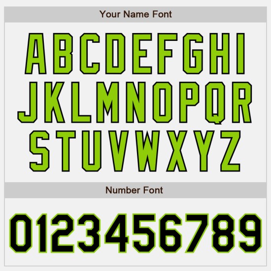 Jersey Baseball Tone Groen Twee Wit Aangepast Authentiek Zwart-Neon Jersey Baseball Tone Groen Twee Wit Aangepast Authentiek Zwart-Neon