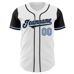Tone White Jersey Black-Light Two Baseball Authentic Blue Custom Tone White Jersey Black-Light Two Baseball Authentic Blue Custom
